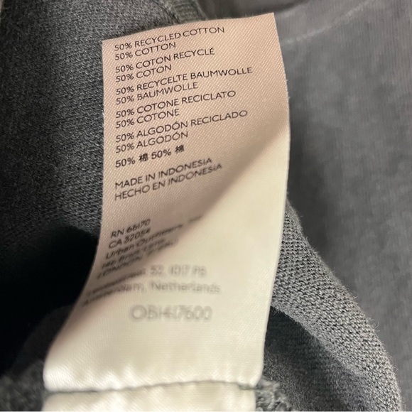 We The Free Gray Cropped Long Sleeve Shirt Oversized Slouchy Hippie - Picture 6 of 6